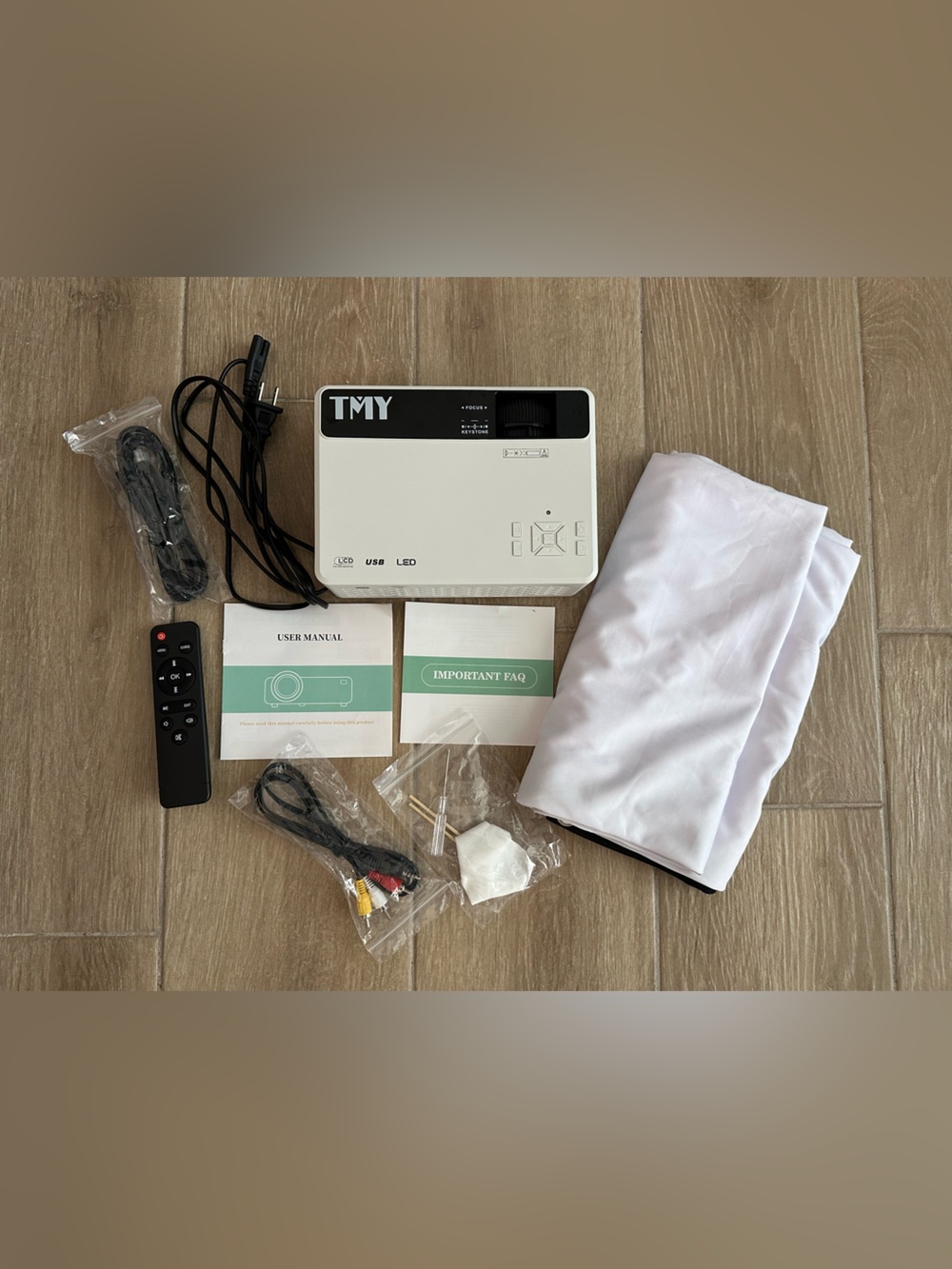 TMY 1080P Full HD Portable Mini Projector Bluetooth Movie Projectort